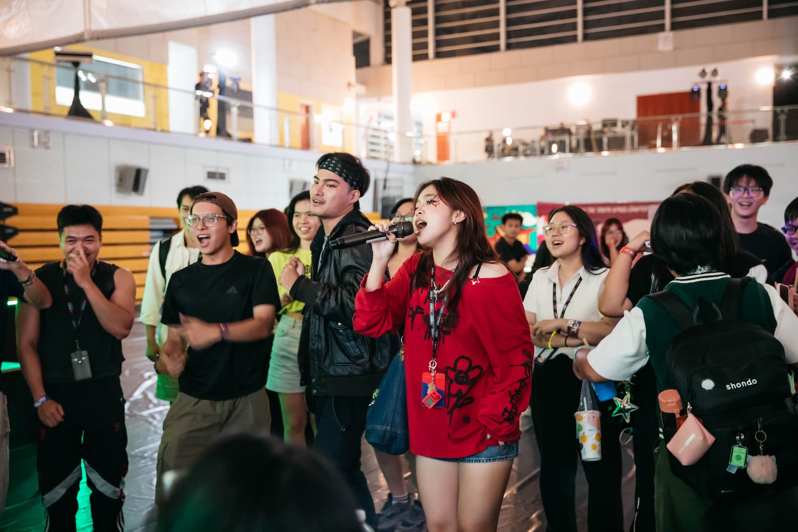 Participants enjoyed singing karaoke at Light Night.