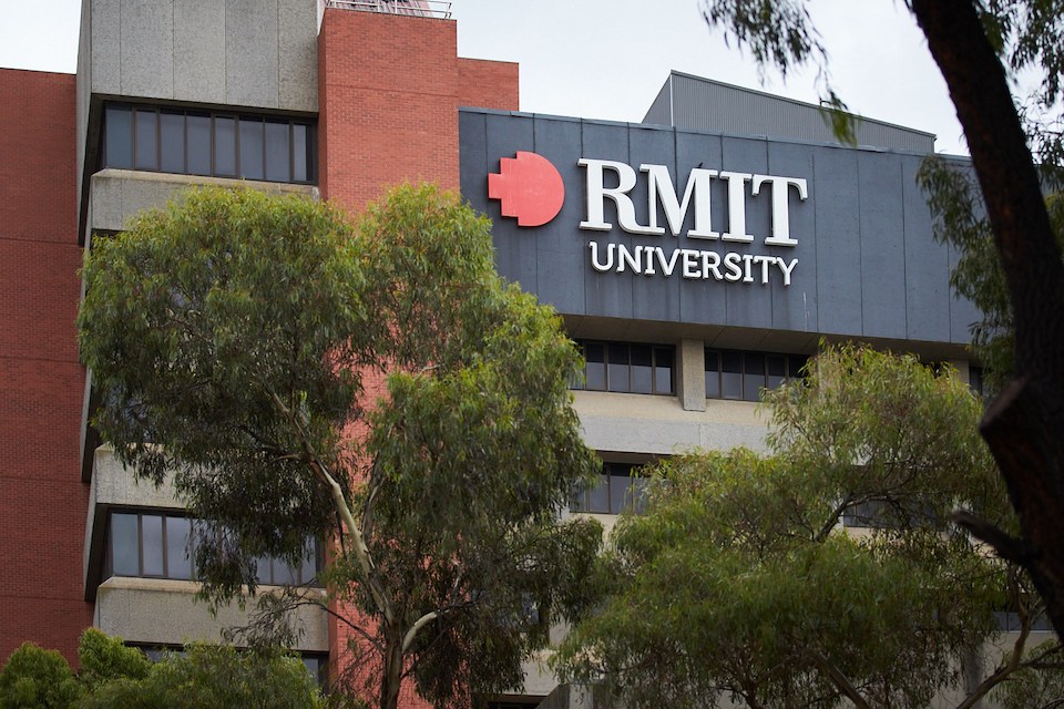 RMIT's logo on buidling