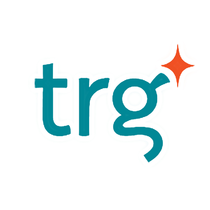 The logo of TRG