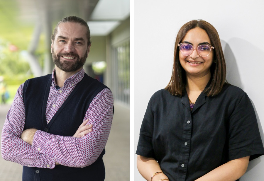 (L-R) Associate Professor Agnis Stibe and Dr Anushka Siriwardana 