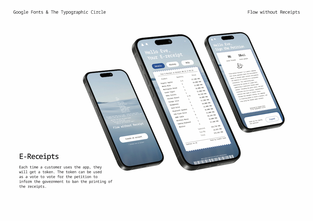 The e-receipt prototype by the ‘Flow without Receipts’ team