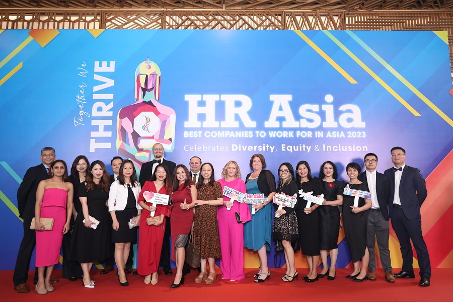 Representatives from RMIT University attended the awards ceremony on 3 August 2023 in Ho Chi Minh City. (Photo: Business Media International/HR Asia)