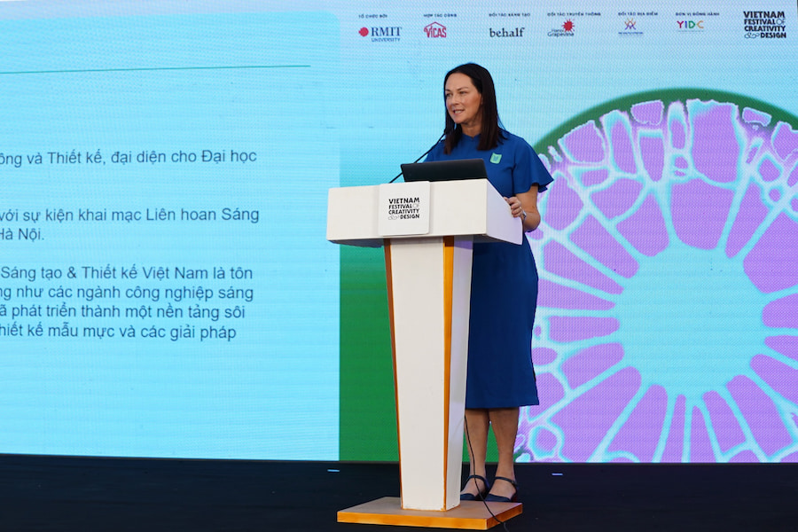 Associate Professor Donna Cleveland, Interim Dean of School of Communication and Design, RMIT Vietnam, delivered the opening speech.